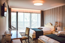 Prabangus numeris su 2 dvigulėmis lovomis ir balkonu-terasa